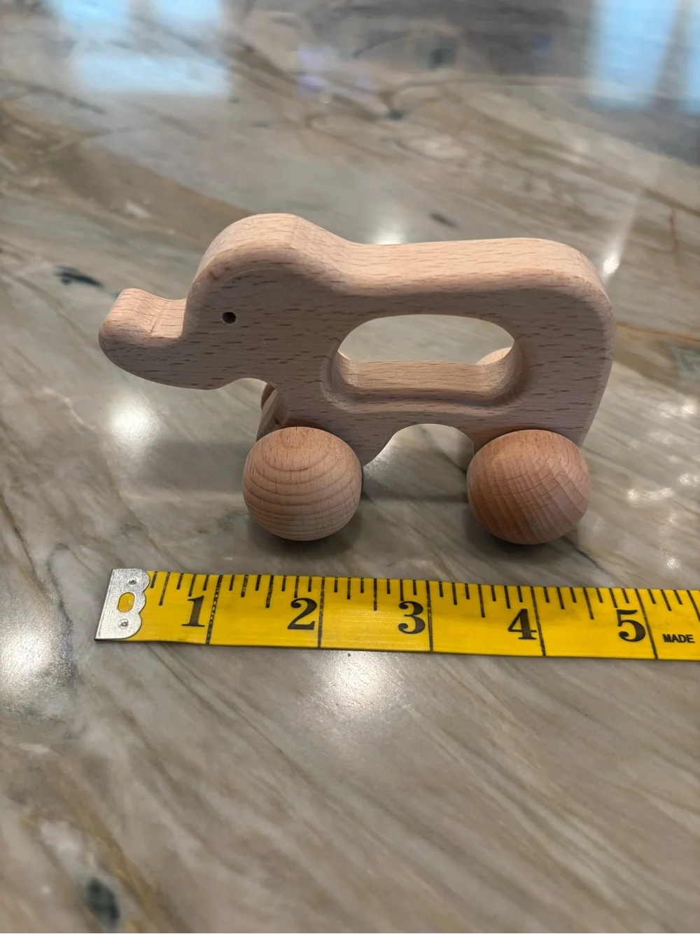 Set of Wooden Animal Rattler Toys 🐊 🐖 🐘